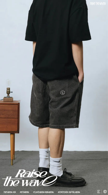 COWAVE 2024 Spring & Summer Wash Denim Bermuda Shorts