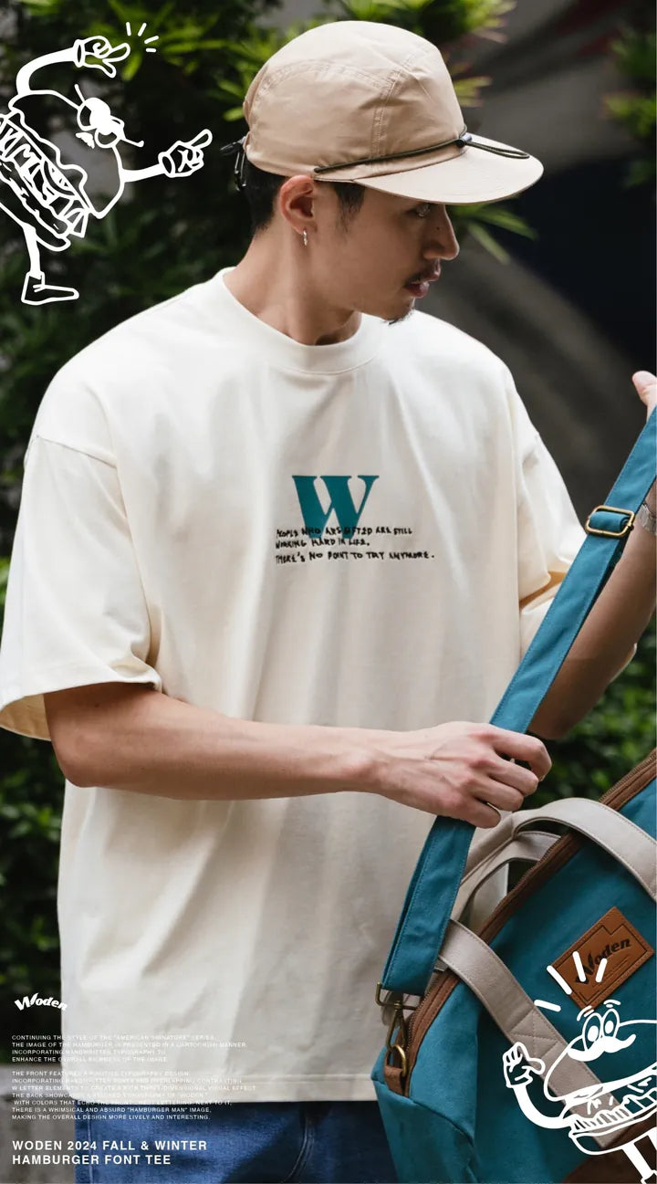 WODEN 2024 Fall & Winter Hamburger Font Tee