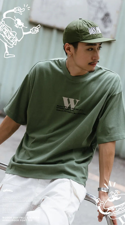 WODEN 2024 Fall & Winter Hamburger Font Tee