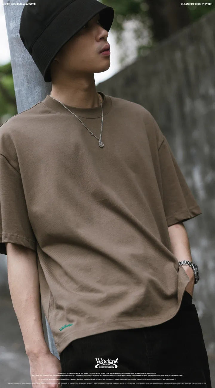 WODEN 2024 Fall & Winter 036 Clean Cut Crop Top Tee