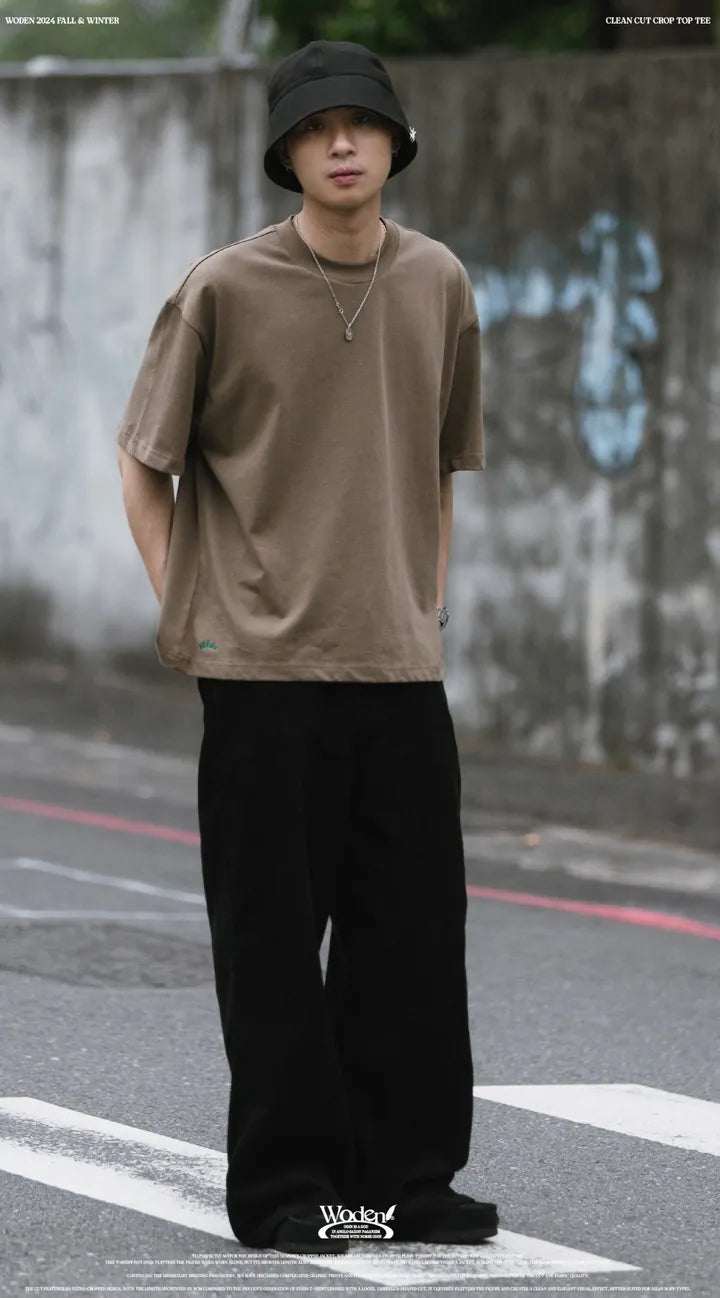 WODEN 2024 Fall & Winter 036 Clean Cut Crop Top Tee