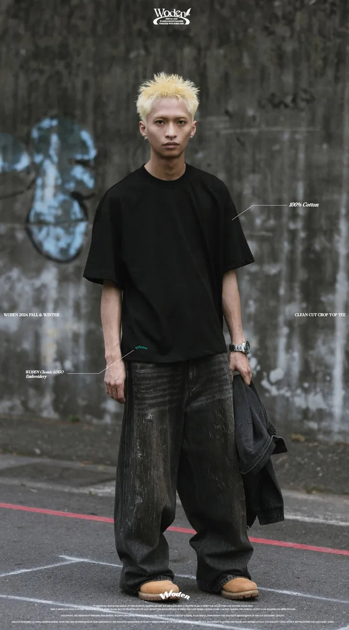 WODEN 2024 Fall & Winter 036 Clean Cut Crop Top Tee