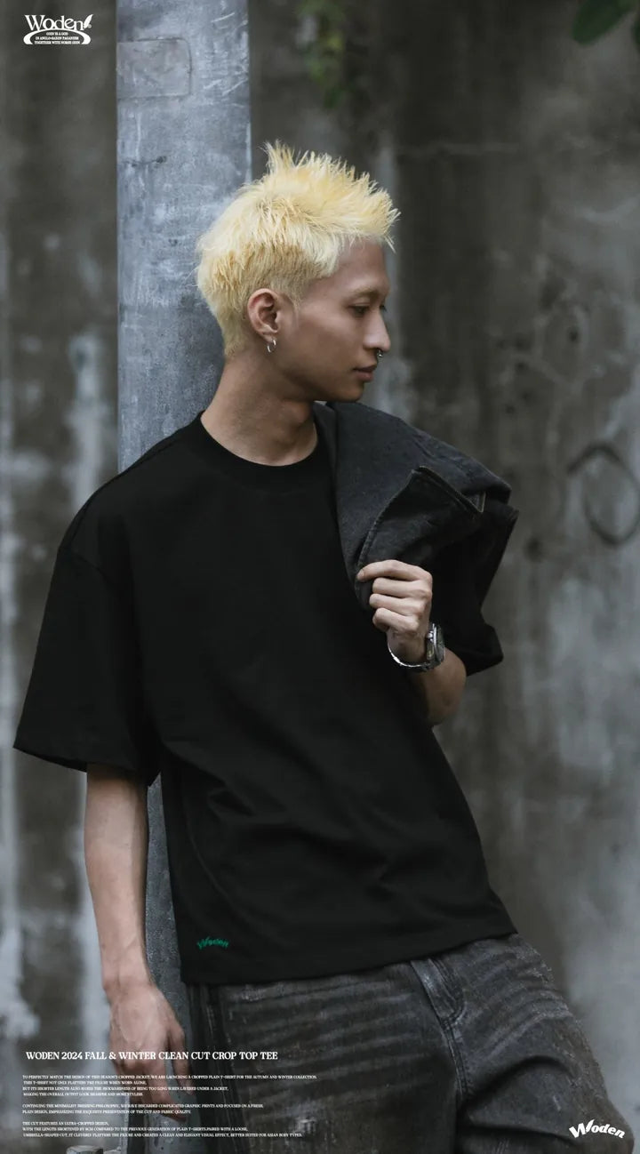 WODEN 2024 Fall & Winter 036 Clean Cut Crop Top Tee