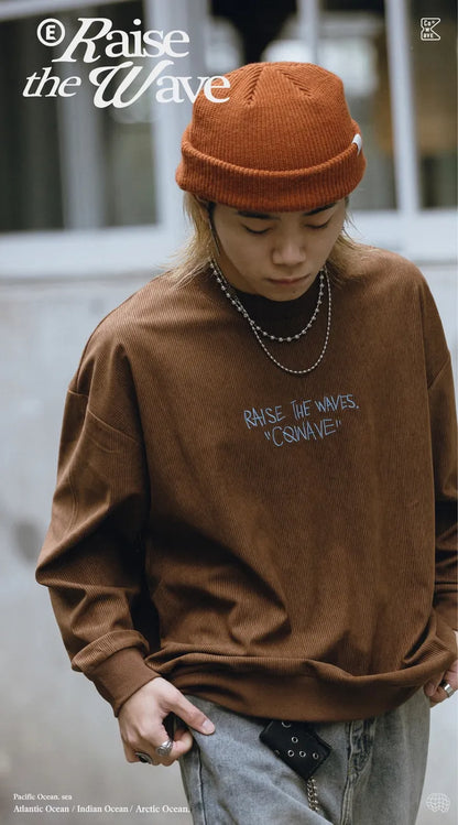 COWAVE 2024 Autumn & Winter Corduroy Sweatshirt