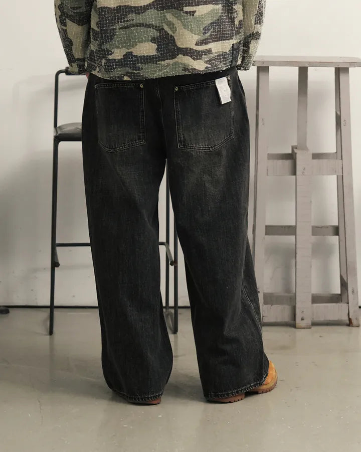 P.B.P WASHED BAGGY JEANS