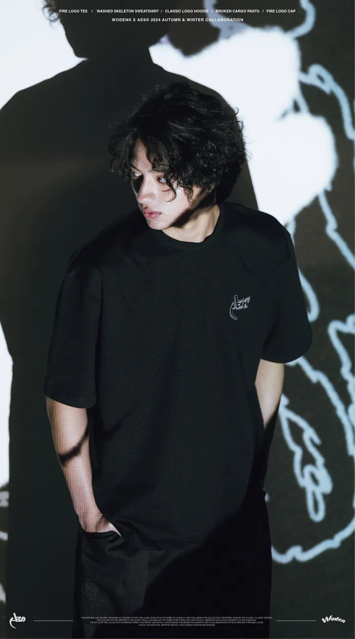 WODEN® X AES® 2024 Autumn & Winter 064 Fire LOGO Tee