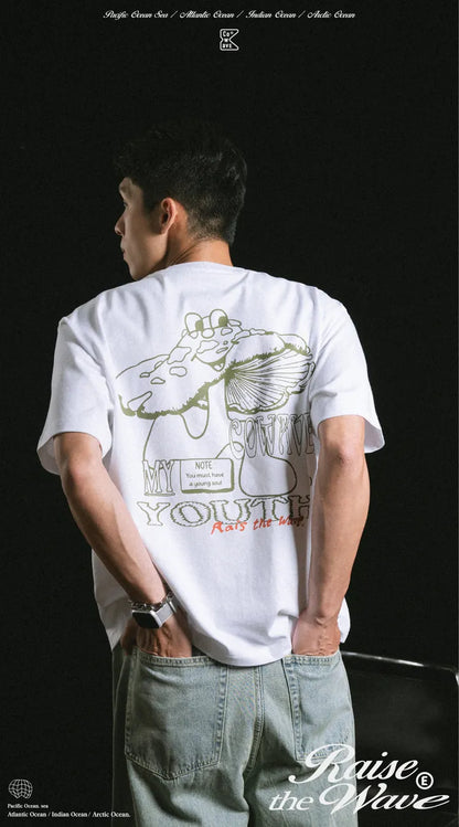 COWAVE 2025 Spring & Summer Mushroom illustration Tee
