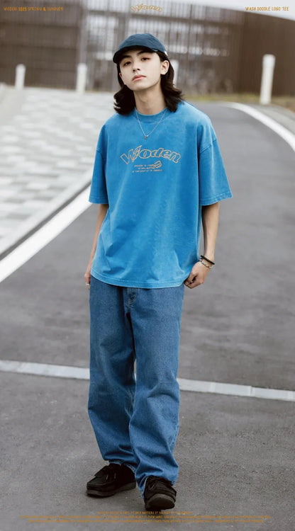 WODEN 2025 Spring & Summer 025 Wash Doodle LOGO Tee