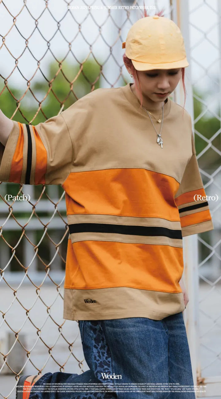 WODEN 2025 Spring & Summer 043 Retro Patchwork Tee