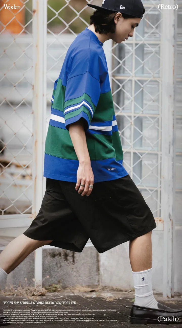 WODEN 2025 Spring & Summer 043 Retro Patchwork Tee