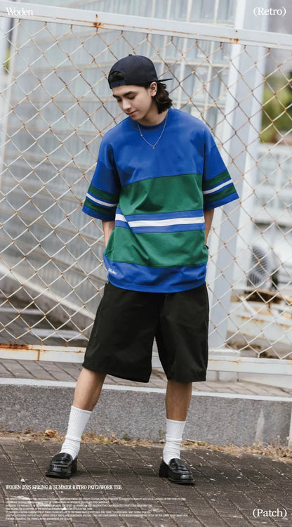 WODEN 2025 Spring & Summer 043 Retro Patchwork Tee