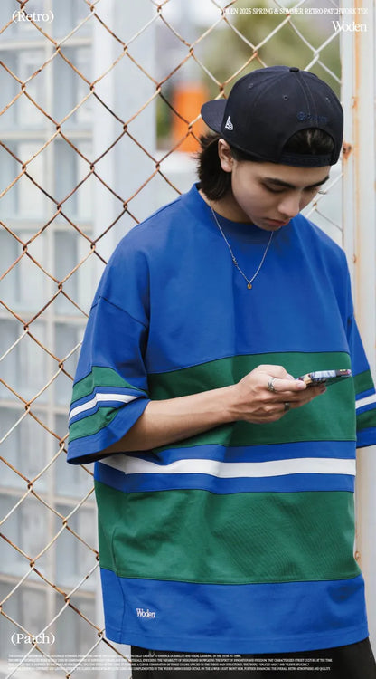 WODEN 2025 Spring & Summer 043 Retro Patchwork Tee