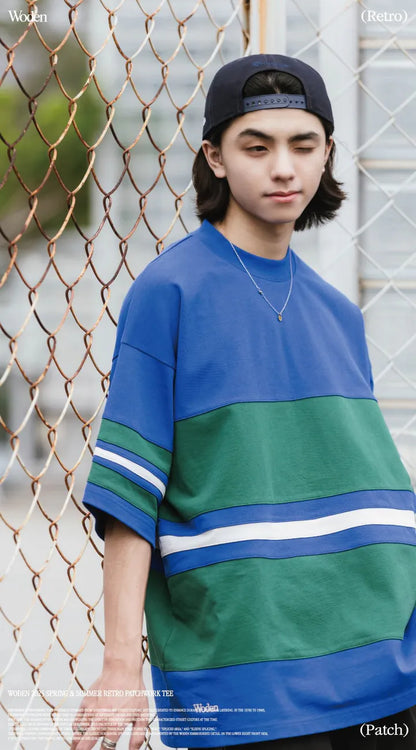 WODEN 2025 Spring & Summer 043 Retro Patchwork Tee