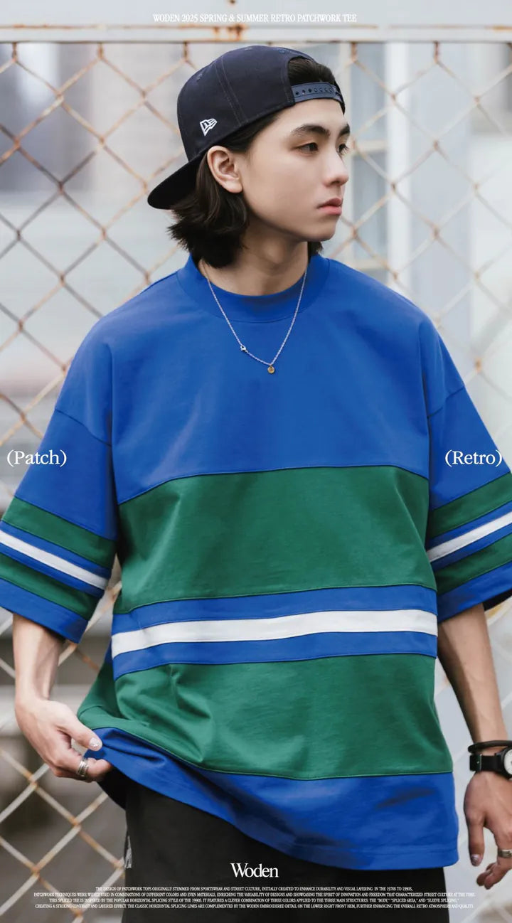 WODEN 2025 Spring & Summer 043 Retro Patchwork Tee