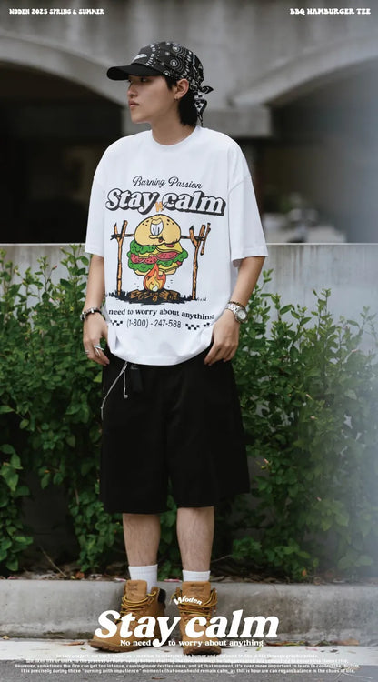 WODEN 2025 Spring & Summer 049 BBQ Hamburger Tee