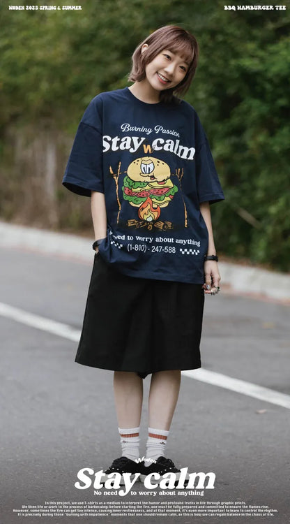 WODEN 2025 Spring & Summer 049 BBQ Hamburger Tee