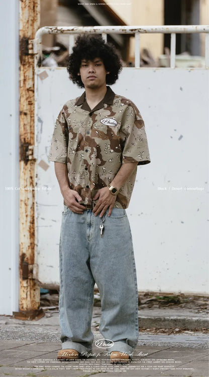 WODEN 2025 Spring & Summer 054 Ripstop Fabric Work Shirt