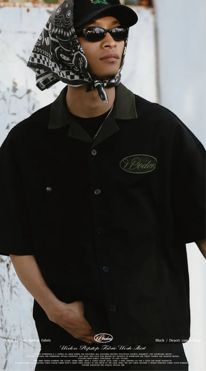 WODEN 2025 Spring & Summer 054 Ripstop Fabric Work Shirt