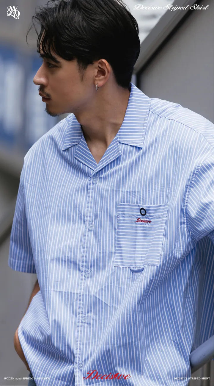 WODEN 2025 Spring & Summer 062 Decisive Striped Shirt
