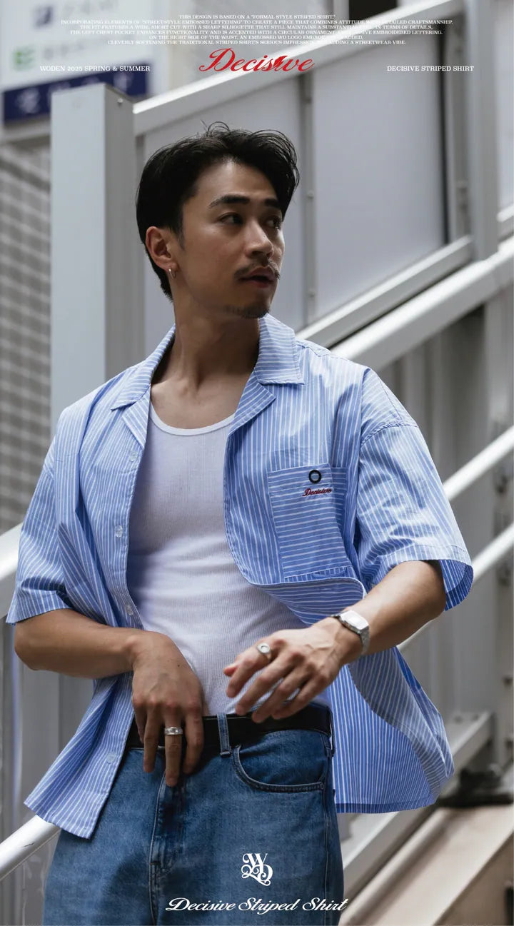 WODEN 2025 Spring & Summer 062 Decisive Striped Shirt