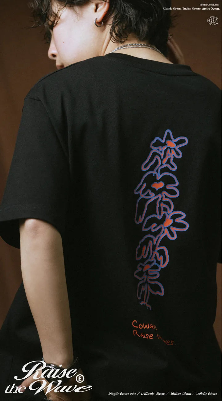 COWAVE 2025 Spring & Summer Doodle Flowers Tee