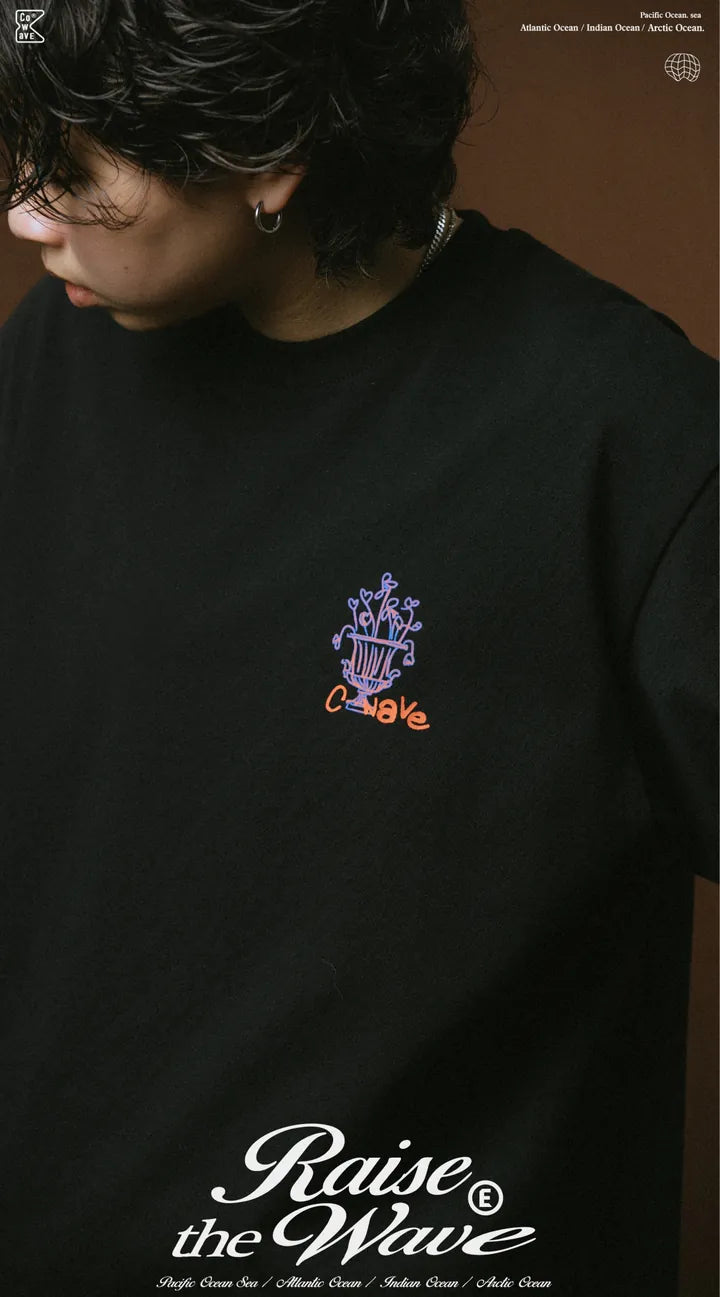 COWAVE 2025 Spring & Summer Doodle Flowers Tee