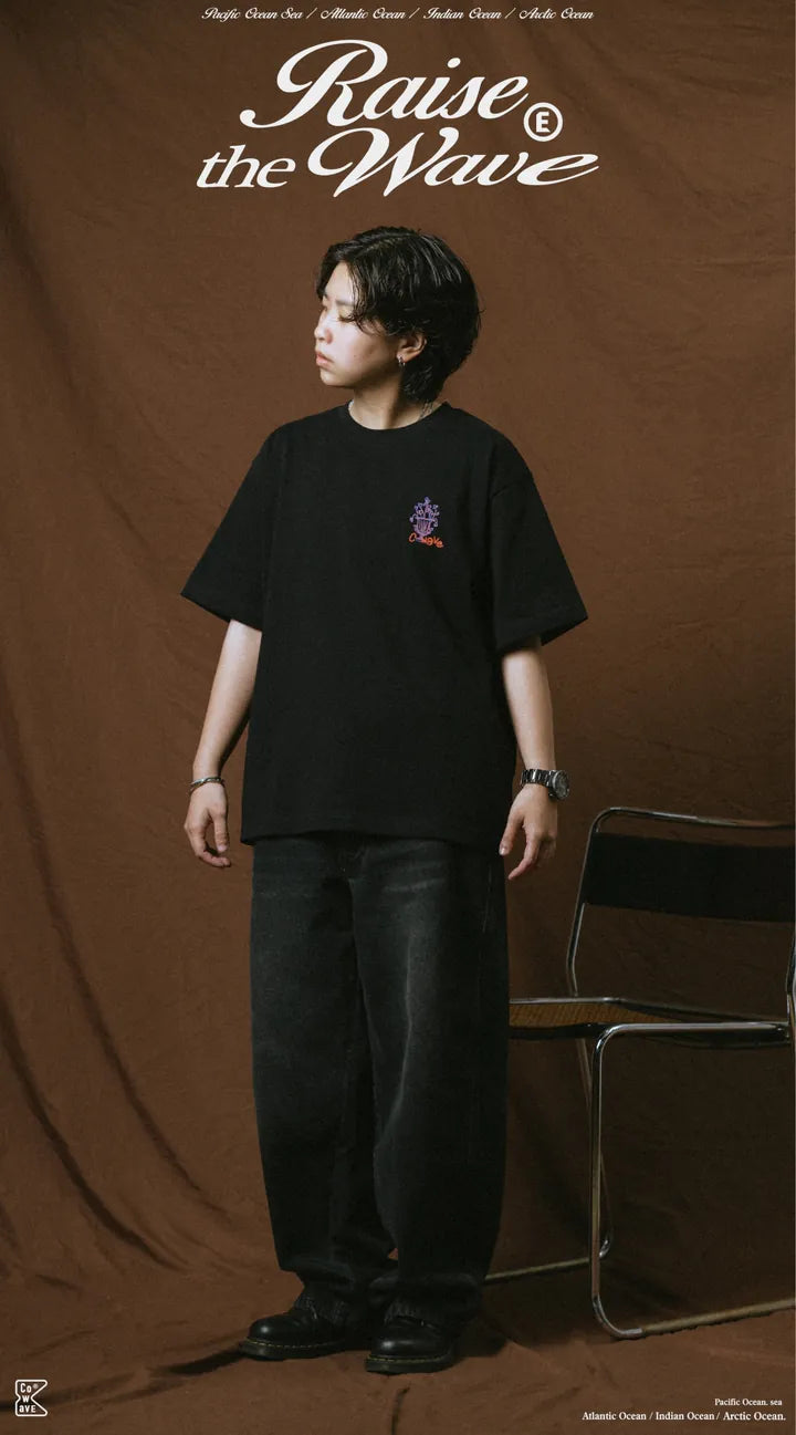 COWAVE 2025 Spring & Summer Doodle Flowers Tee