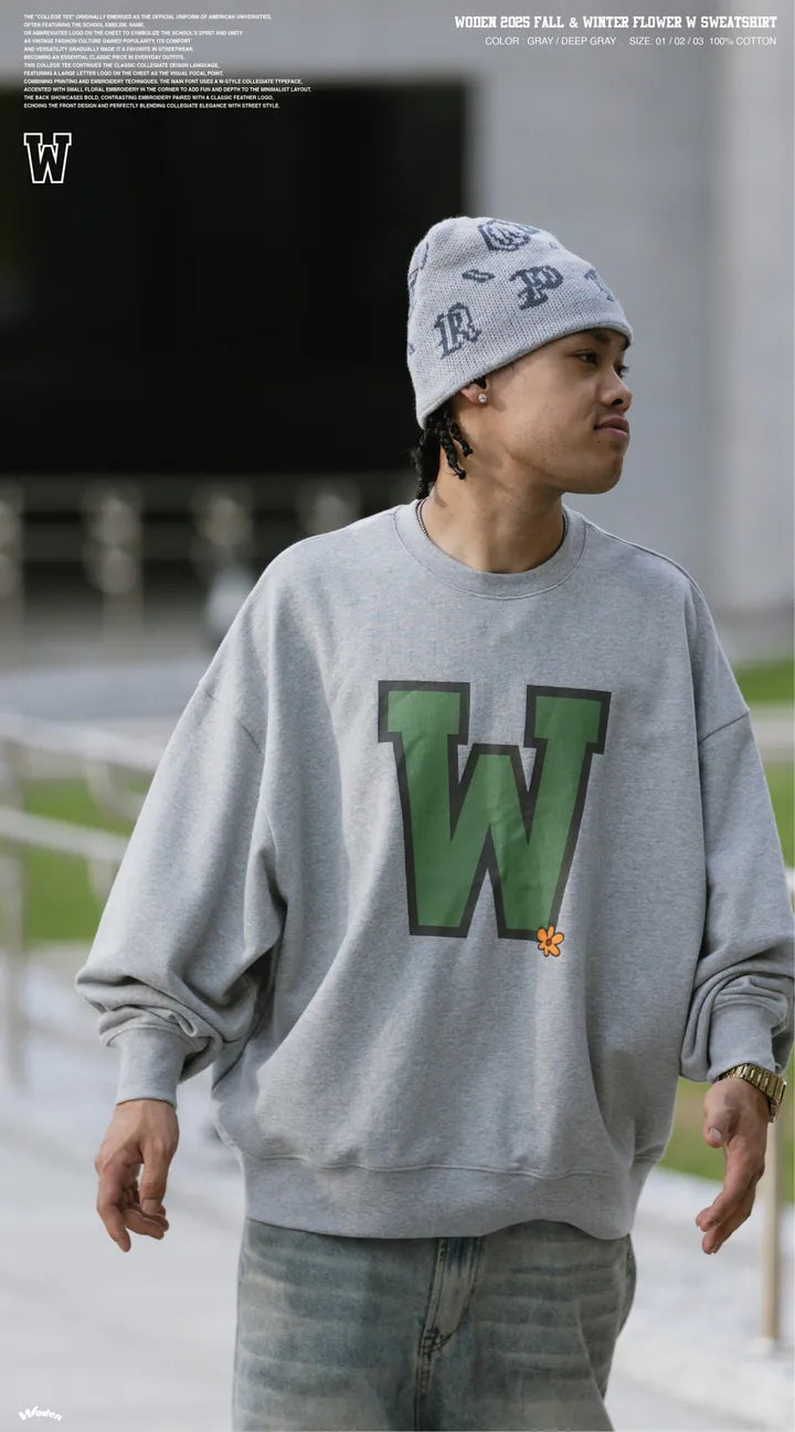 WODEN 2025 Fall & Winter 008 Flower W Sweatshirt
