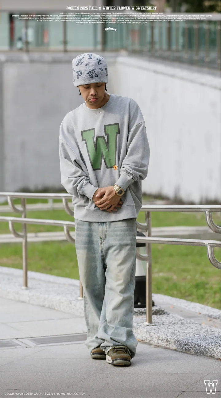 WODEN 2025 Fall & Winter 008 Flower W Sweatshirt