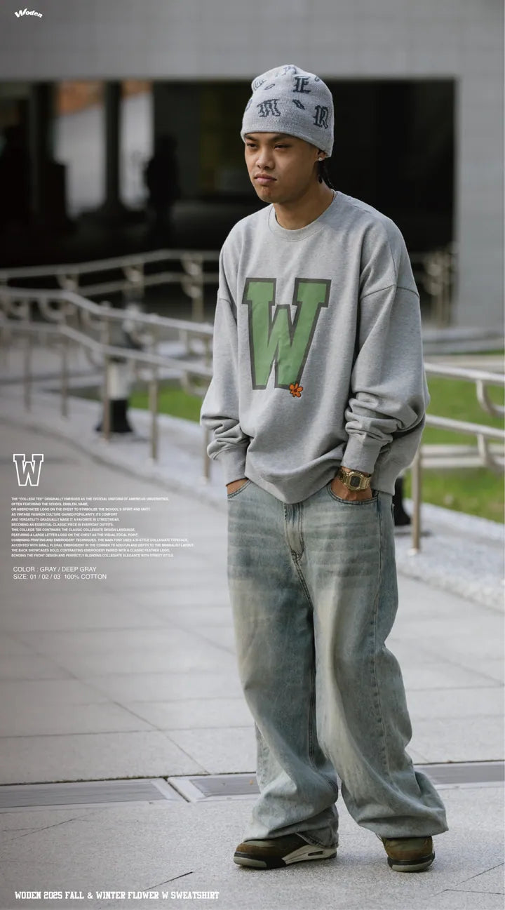 WODEN 2025 Fall & Winter 008 Flower W Sweatshirt
