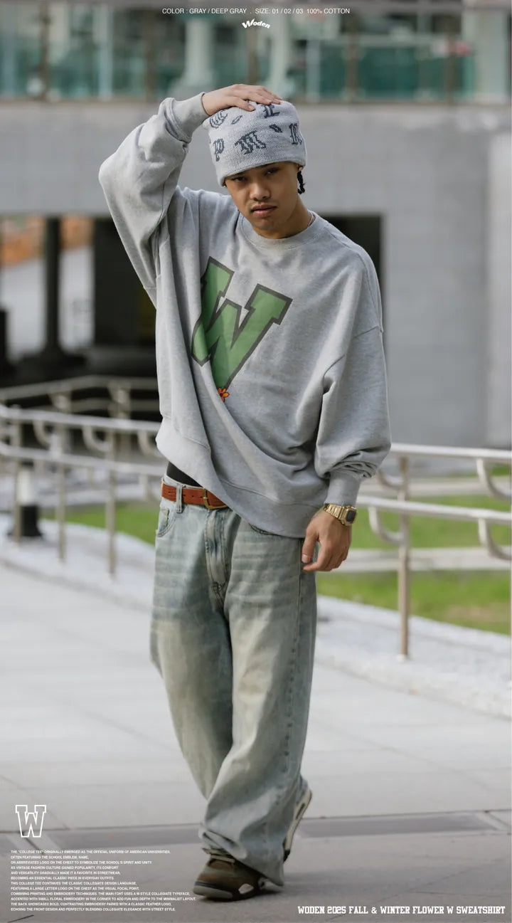 WODEN 2025 Fall & Winter 008 Flower W Sweatshirt
