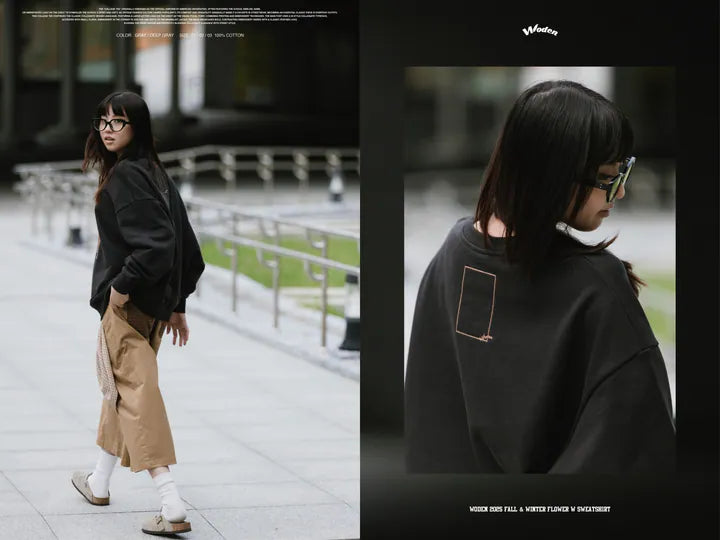 WODEN 2025 Fall & Winter 008 Flower W Sweatshirt