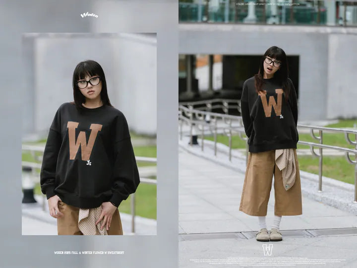 WODEN 2025 Fall & Winter 008 Flower W Sweatshirt