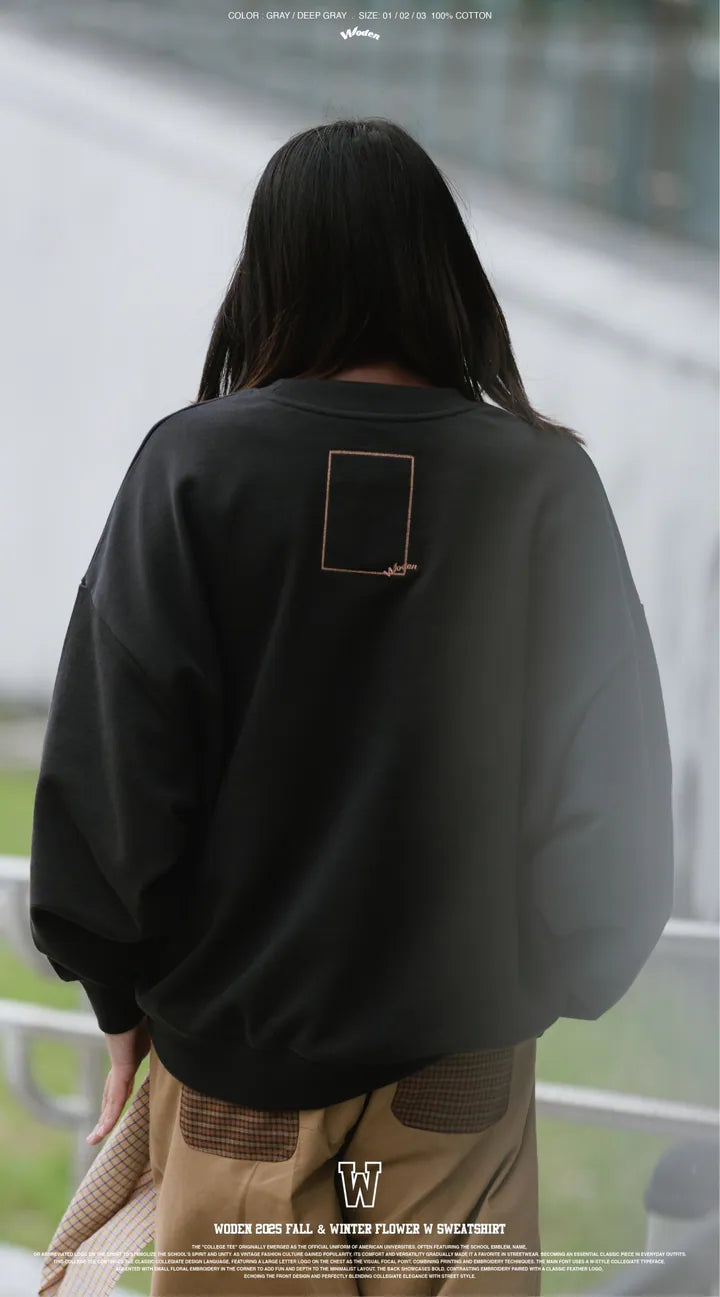 WODEN 2025 Fall & Winter 008 Flower W Sweatshirt