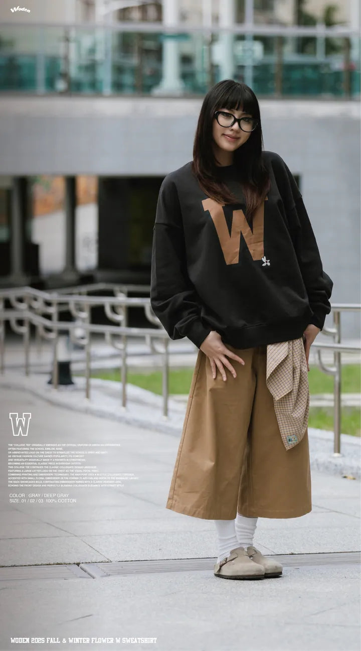 WODEN 2025 Fall & Winter 008 Flower W Sweatshirt