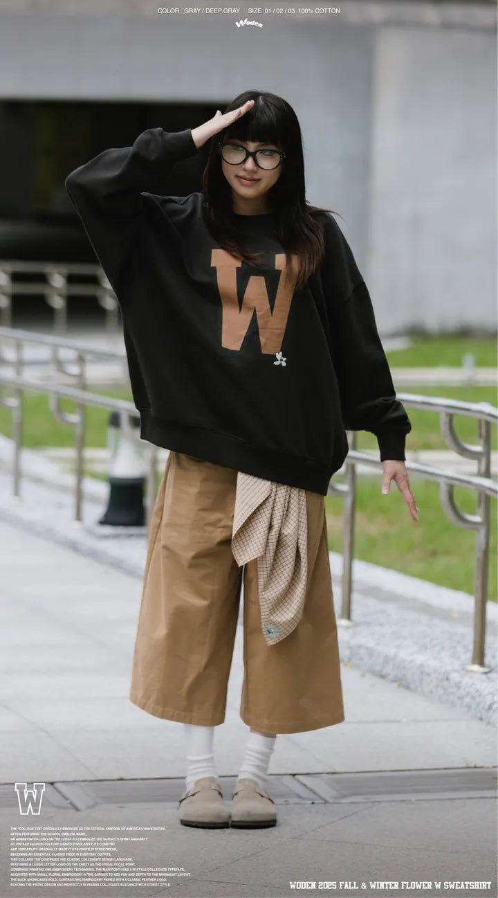 WODEN 2025 Fall & Winter 008 Flower W Sweatshirt