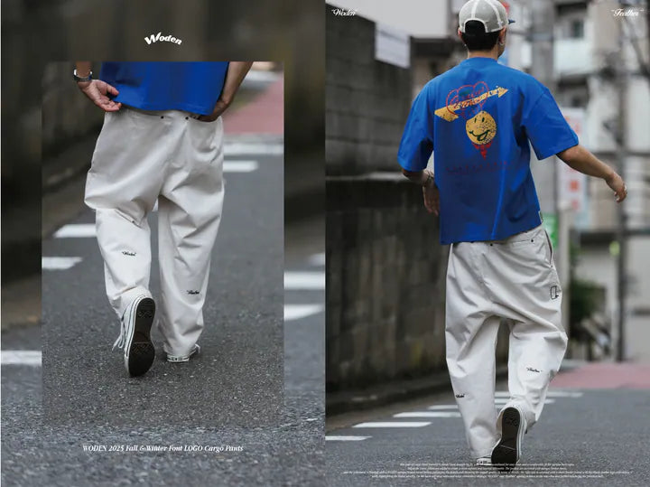 WODEN 2025 Fall & Winter 009 Font LOGO Cargo Pants