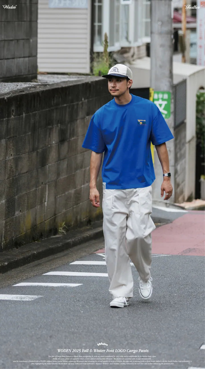 WODEN 2025 Fall & Winter 009 Font LOGO Cargo Pants