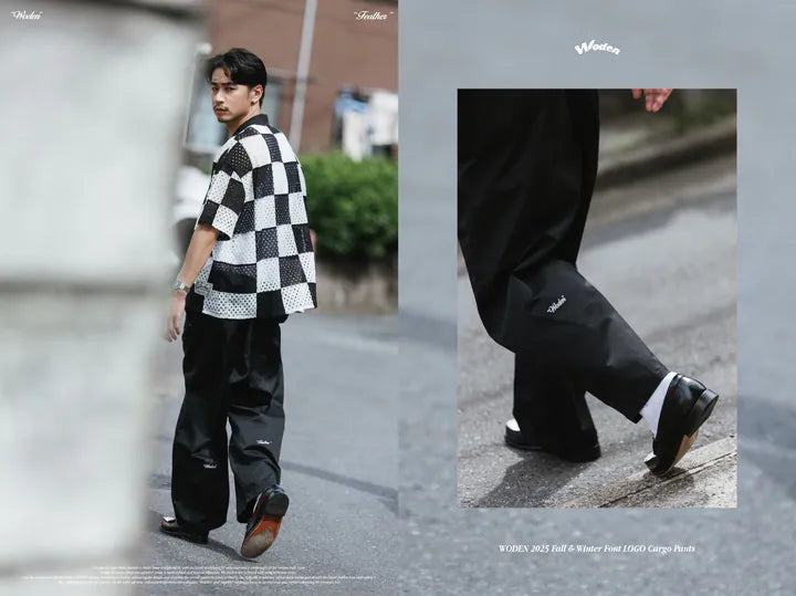 WODEN 2025 Fall & Winter 009 Font LOGO Cargo Pants