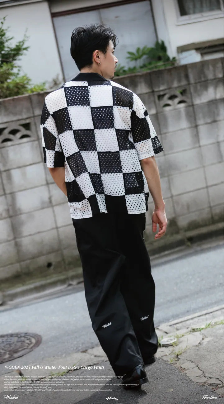 WODEN 2025 Fall & Winter 009 Font LOGO Cargo Pants