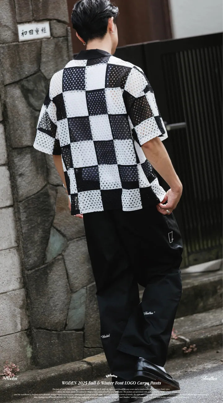 WODEN 2025 Fall & Winter 009 Font LOGO Cargo Pants