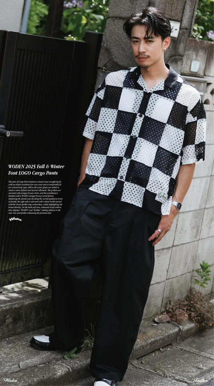 WODEN 2025 Fall & Winter 009 Font LOGO Cargo Pants