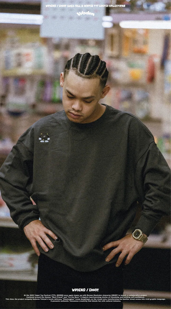 WODEN / EMUDY 2025 Fall & Winter 012 TTF I’M THE BEST Sweatshirt