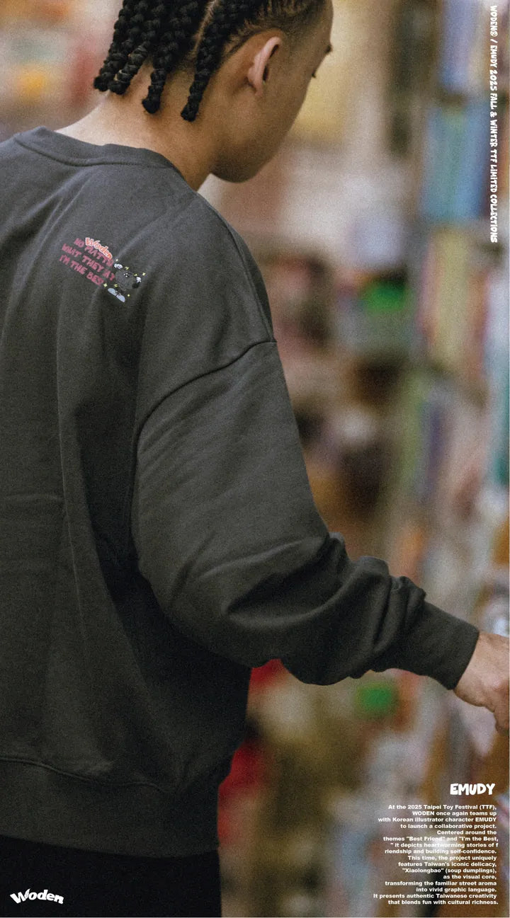 WODEN / EMUDY 2025 Fall & Winter 012 TTF I’M THE BEST Sweatshirt