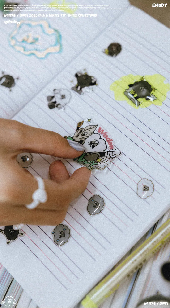 WODEN / EMUDY 2025 Fall & Winter 013 TTF 3D CRYSTAL STICKER