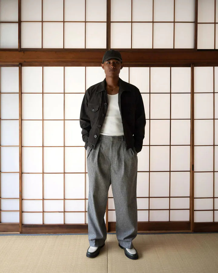 YANGI Vintage Washed Faux Leather Jacket