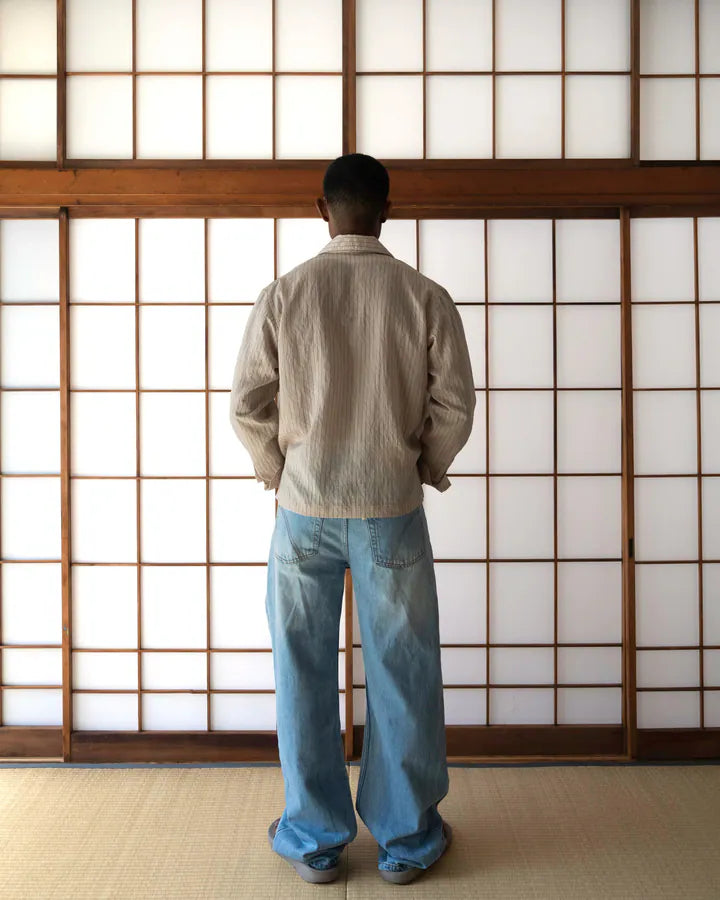 YANGI Vintage Washed Denim Trousers