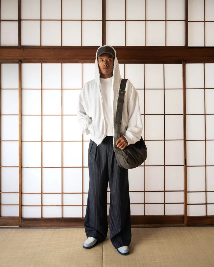 YANGI Wool-mixed Wide-legs Trousers