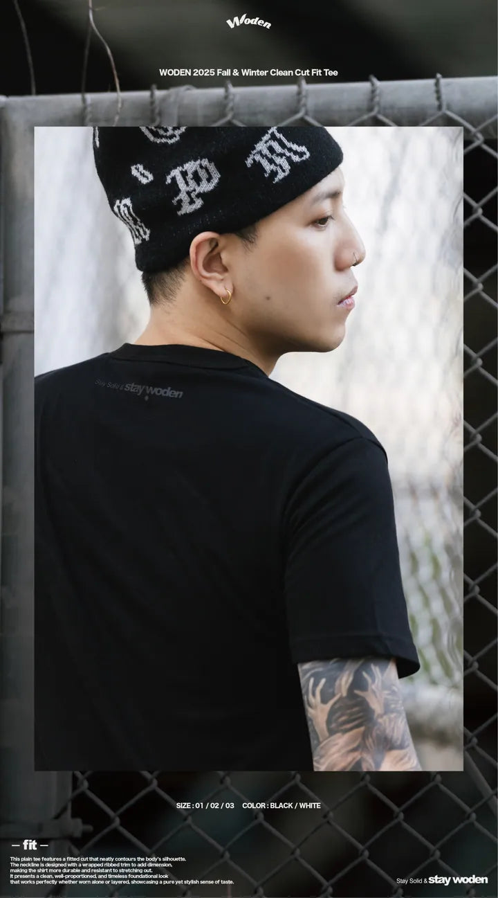 WODEN 2025 Fall & Winter 018 Clean Cut Fit Tee