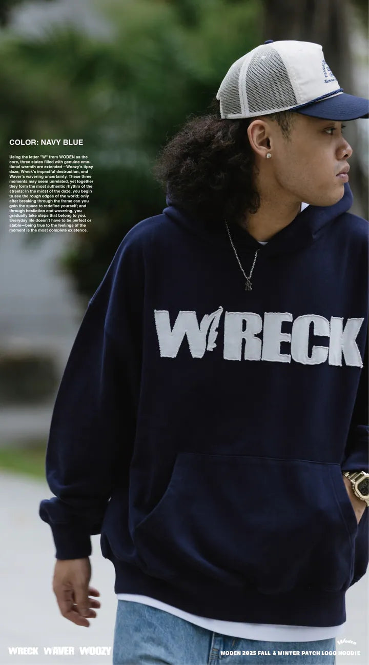 WODEN 2025 Fall & Winter 021 Patch LOGO Hoodie